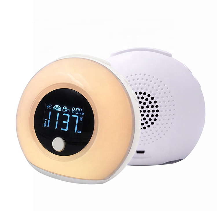 Christmas Gift Wake-Up Alarm Clock Night Light with Blue tooth Speaker