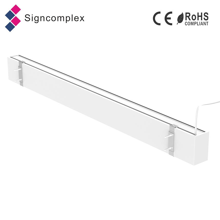 led linear hanging light, single/continuous sl10075 linear light 40 50w with premium aluminum profile