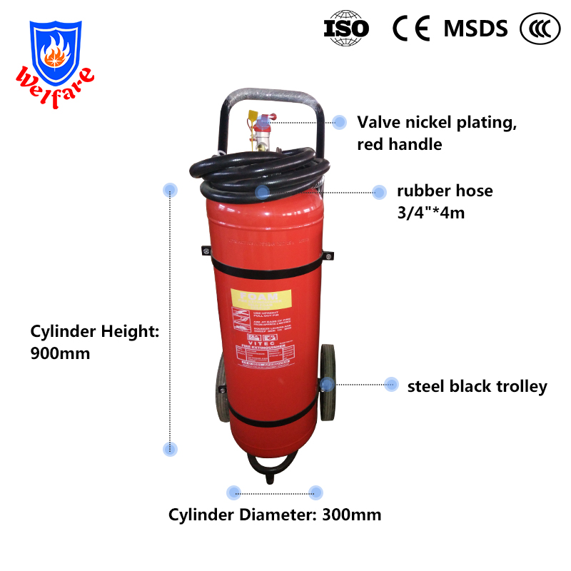 Trolley type 50Ltr Foam Fire Extinguisher