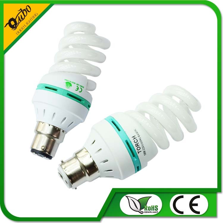good quality 8000H half spiral  energy saving lamp, tri-phosphor CFL bulb, lifetime 5000H 3000H 25W CFL light