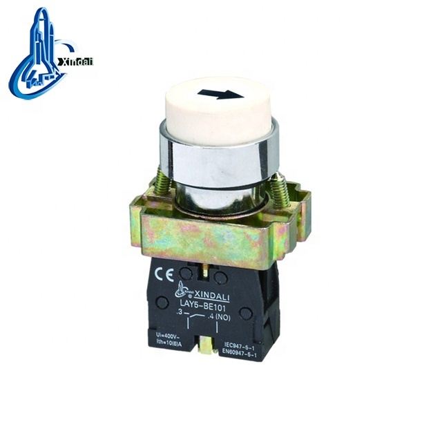 good quality 10a industrial put spring return switch button push 22mm  nonc 220volts LAY5-BL3341