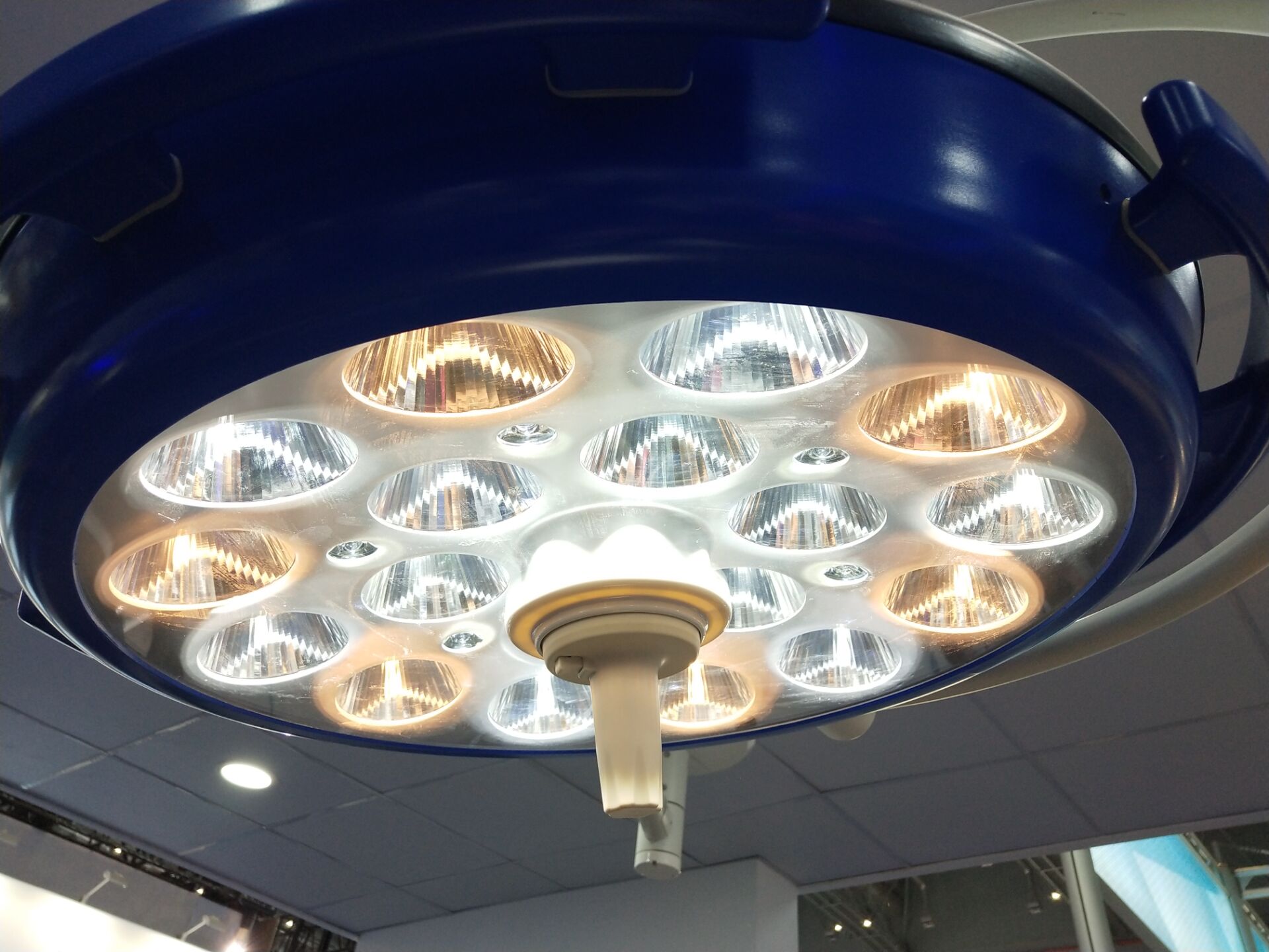 Hospital double arm head ceiling mount LED operation room surgical light