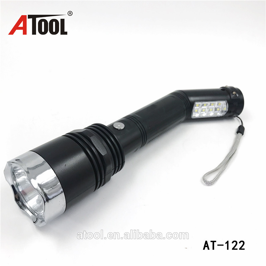 AT-122 high power plastic torch led rechargeable flashlight