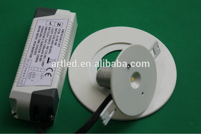 3w PC plate LED emergency Lights with test switch battery include