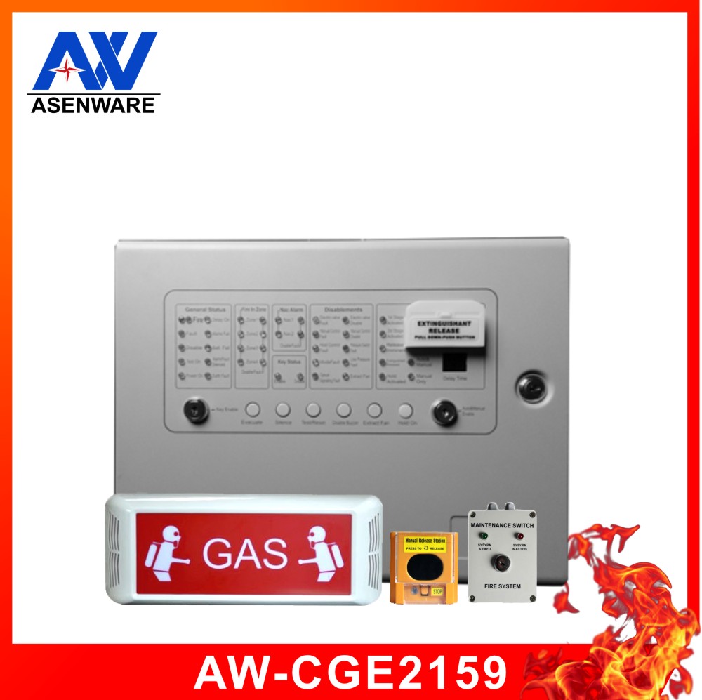 Hot sale 8zone 16zone two wire Gas fire suppression system FM200 control panel