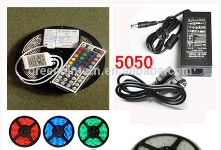 5M LED 5050 SMD flexible light 60 led/m waterproof LED strip tape with Remote Controller