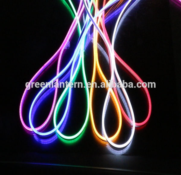 AC 110-220V Flexible RGB LED Neon Strip Lights, 120 LEDs/M, Waterproof 2835 SMD LED Rope Light