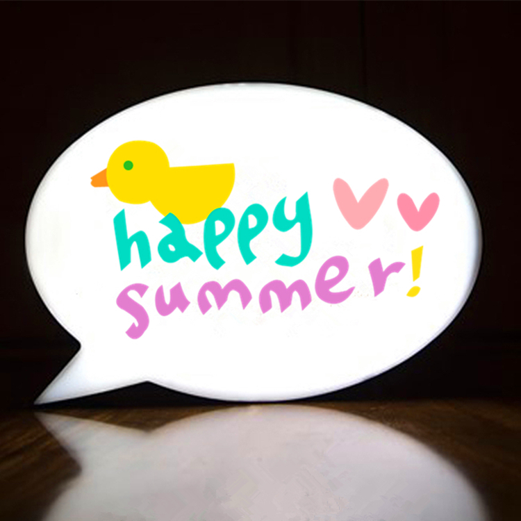 The LED Speech Bubble Erasable Message Board Sign With Marker Pen, Battery Powered, 6 AAA Batteries (Not Included)