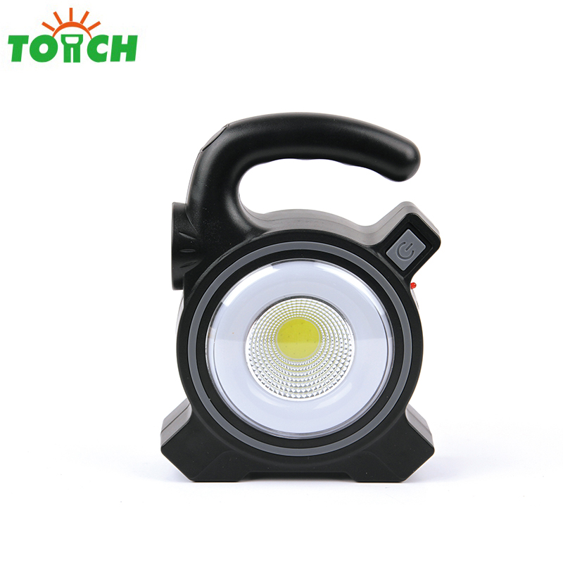 10W Multifunction Led emergency hand flashlight solar usb charging led work light Cob led flood light for outdoor camping tent