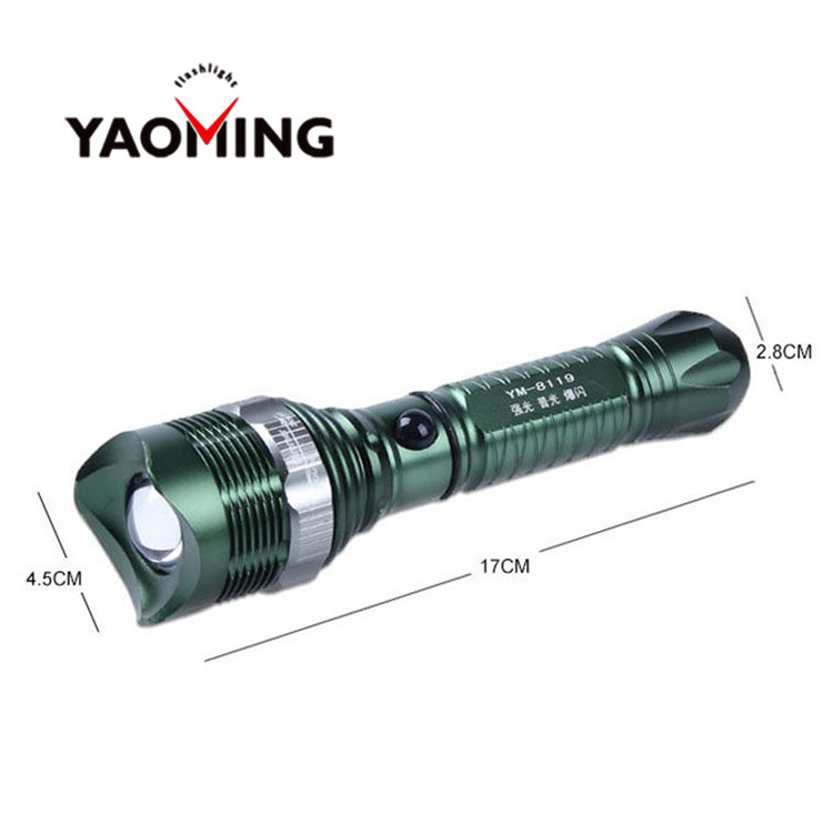 High Lumen LED Rechargeable Flashlight Portable Zoomable 5 modes 18650 tactical Flashlight