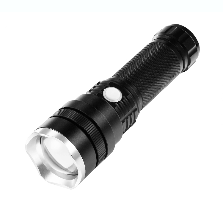 Outdoor 2000lumen Aluminum USB Rechargeable Zoomable High Power Led Tactical Flashlight