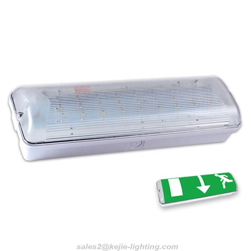 Kejie waterproof led bulkhead light with or without emergency battery backup