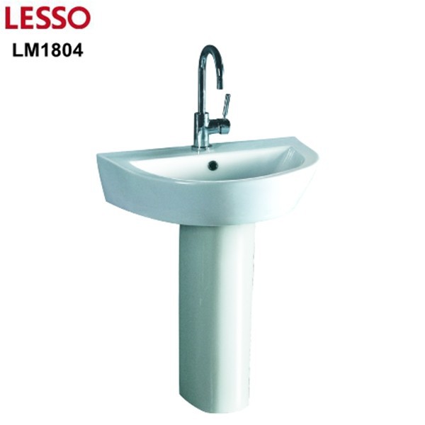 LM1804 LESSO floor standing ceramic pedestal wash basin