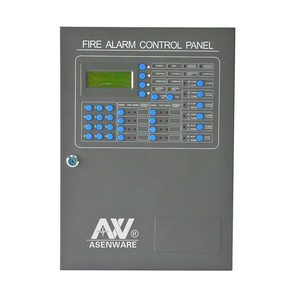 Africa Hotel Compulsory Installation AW2188 Addressable Fire Locating Alarm System Panel With Multiple Loops