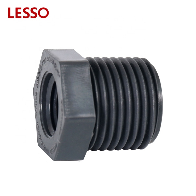 LESSO ASTM standard PVC SCH 80 Schedule 80 fittings reducing TT bushing flush style