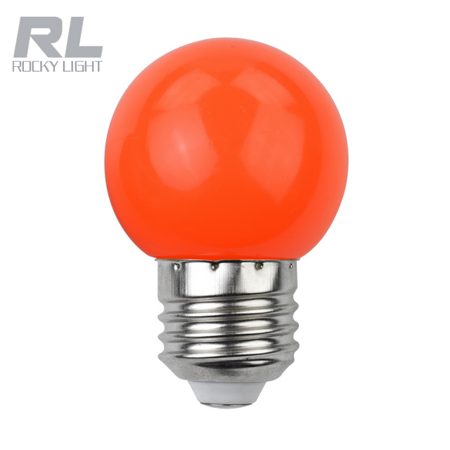 Red G45 led decorate bulb 1W colorful small led bulb for Christmas