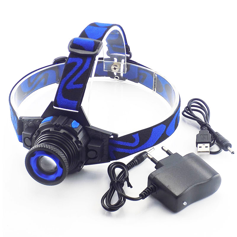 Aluminum Rechargeable Head Light Zoom Focus LED Headlamp