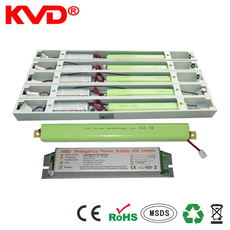 KVD 188D Battery power supply for emergency LED tube rechargeable LED emergency light 5W-50W LED emergency bulb