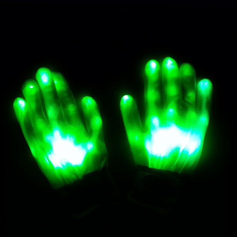 Cool Fingerless LED Flashlight Gloves for Repairing,Working in Darkness Places Fishing Camping Hiking and Outdoor Activities
