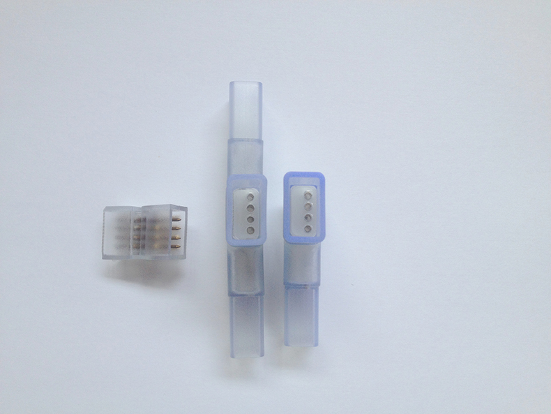 4 pin L T shape RGB Corner connector middle With Copper needle connector for 110V 220V LED Strip 5050 3528 RGB Connector