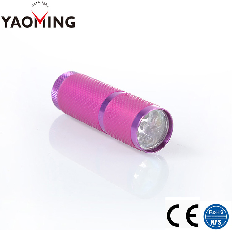 Florescent lights Rubber 9 Led Mini Torch AAA Battery Flashlights