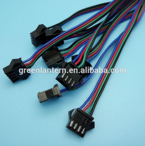 JST SM 2.5mm pitch 4 pin RGB LED strip wire connectors