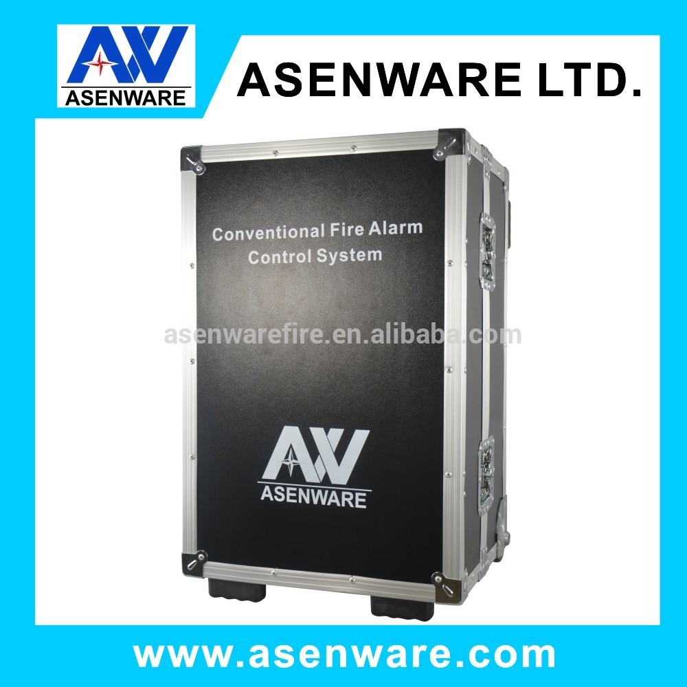 Asenware CE approval conventional 2 wired fire alarm control panel show case