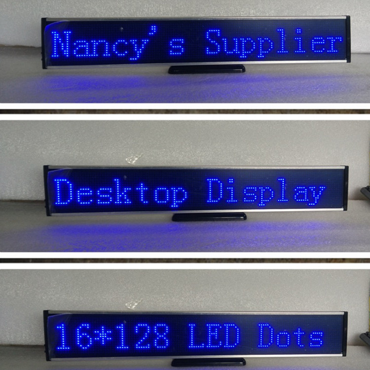 Hot Sale Multilingual Various Size Scrolling Message Advertising Board 16x64,16x96,16x128 LED Desktop Display