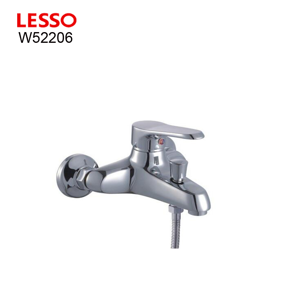 LESSO W52206 polished chrome wall-mounted Bathtub Mixer bath faucet