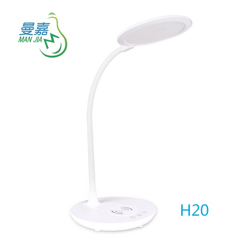 Modern table hotel bedside led flexible reading light lamp dimmable flexible usb desk lamp with wireless charging