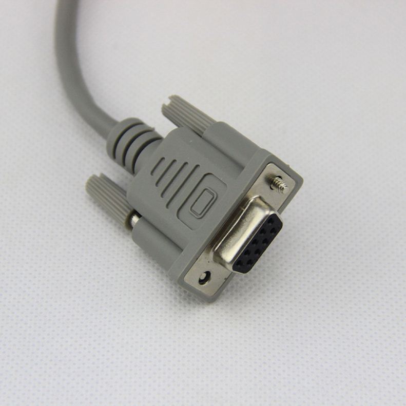 Customized Length Gray Locked DB9 RJ50 Scanner Cable