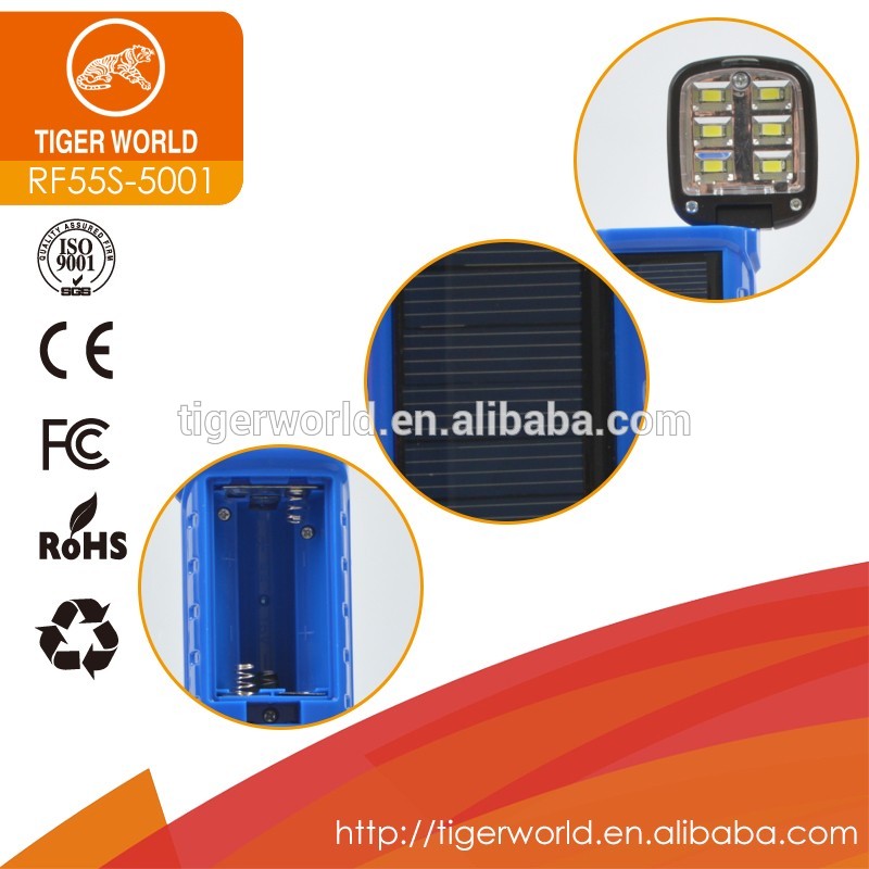 multifuncional torch light linterna de led recargable with solar panel