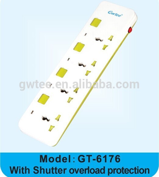 made in china safe electric switch and socket power strip with overload protection