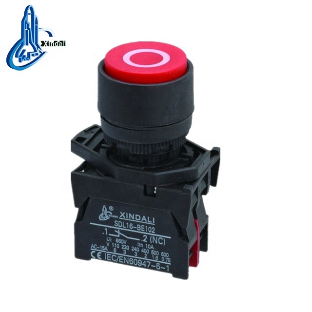 xindali ip65 waterproof control unit push pull circle marked push button switch XDL21-EL4322 made in china