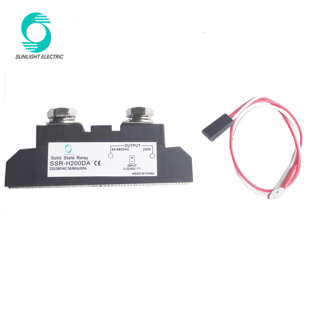 SSR-H200DA 200A 3-32VDC input 24-480VAC output dc-ac Industrial ssr solid state relay