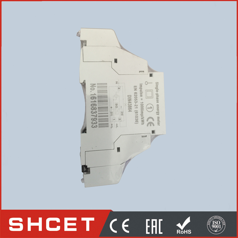 SHCET Din rail Three Phase LCD or mechanical display modular energy meter