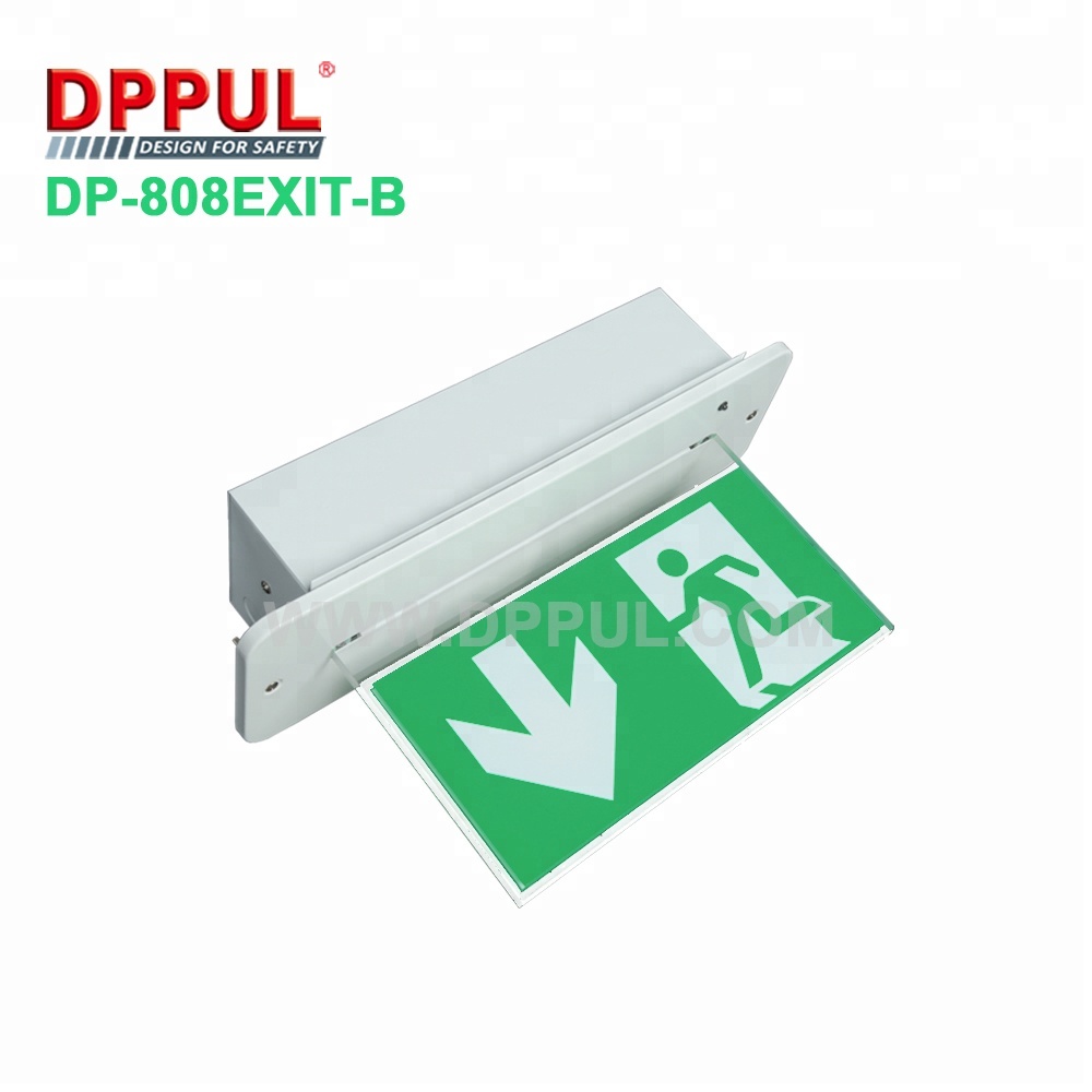 4.8V 0.6Ah Ni-Cd Battery IP20 Recessed Mounted Emergency Exit Sign