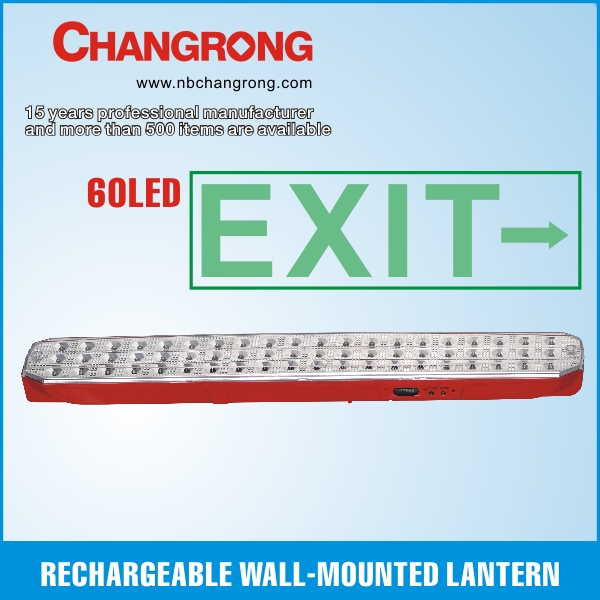 rechargeable led emergency exit light with 60 led