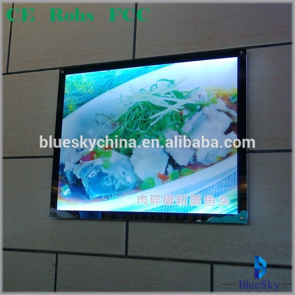 Factory a3 menu board  standard size cinematic snap led light box Frameless PMMA LED SMD285 slim light box for advertising