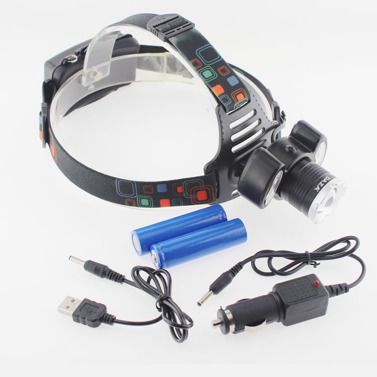 18650 Rechargeable XM-L T6 + COB Led Headlamp headlight for Camping