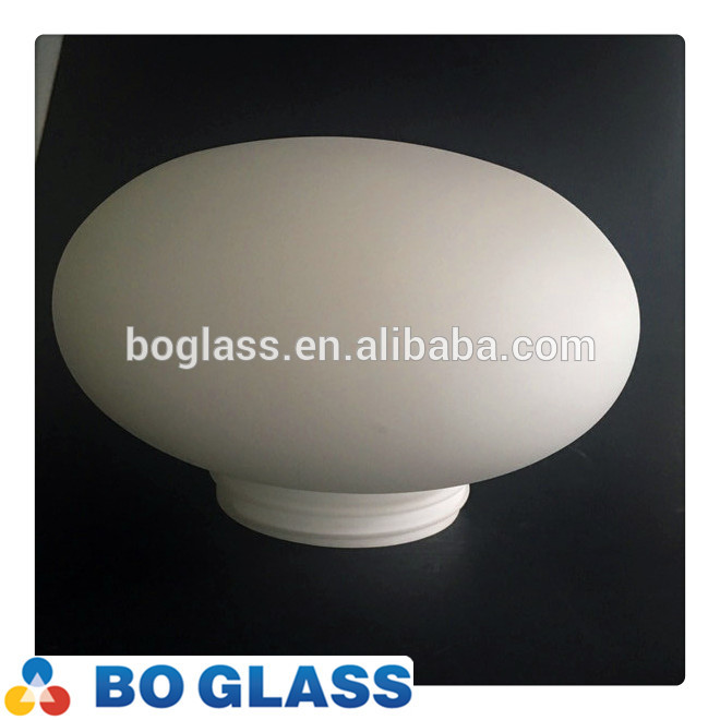 Wholesale customized size frosted white glass lamp shade in high quality from factory