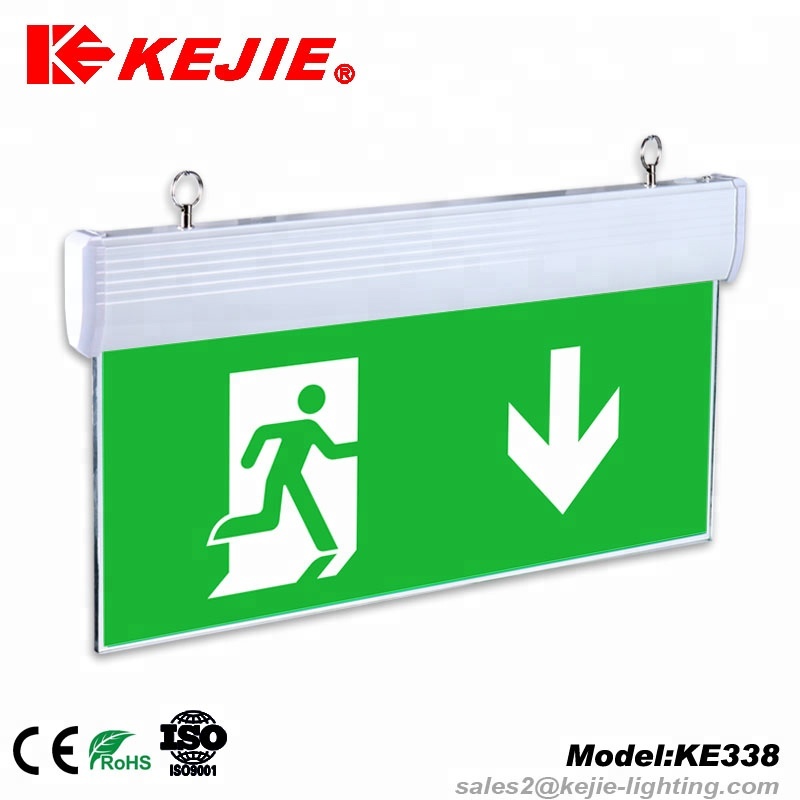 2019 Kejie TUV double side end-mounted led emergency exit sign light