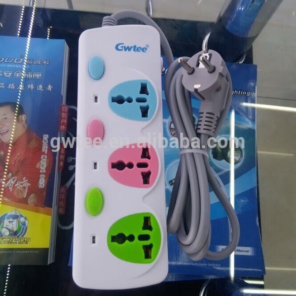 alibaba hot sale 3 way outlet universal power strip socket