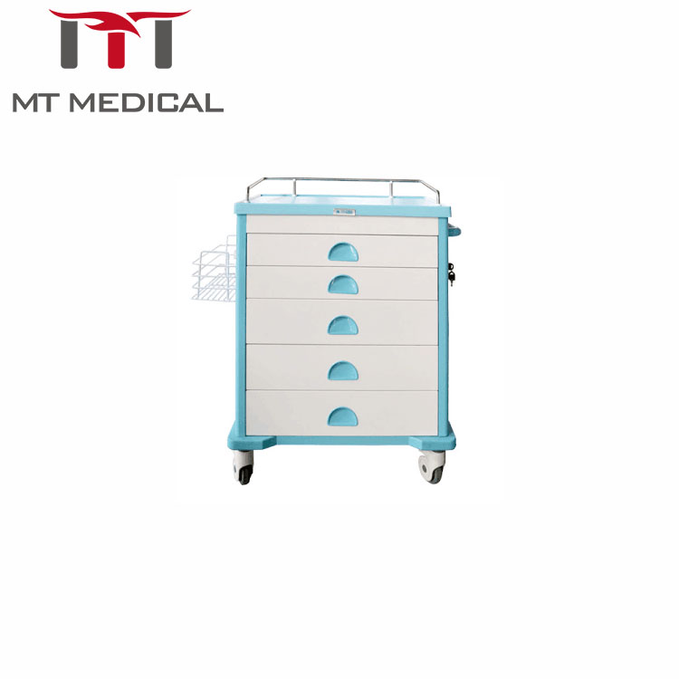 ABS plastic medical cot drug delivery trolley for nursing use