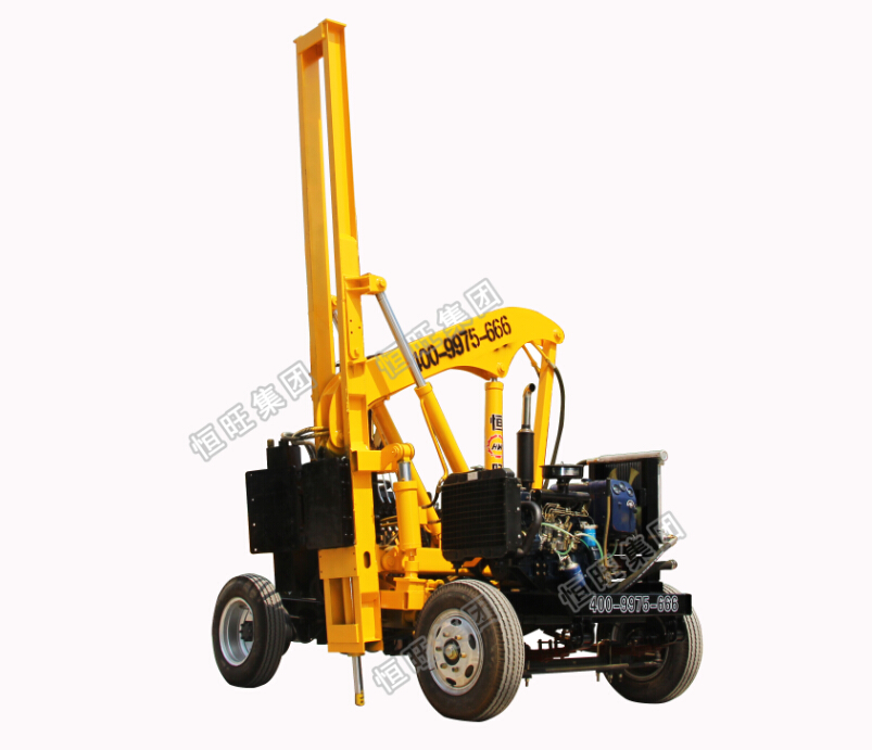 pile driver for ground screw pile ramming