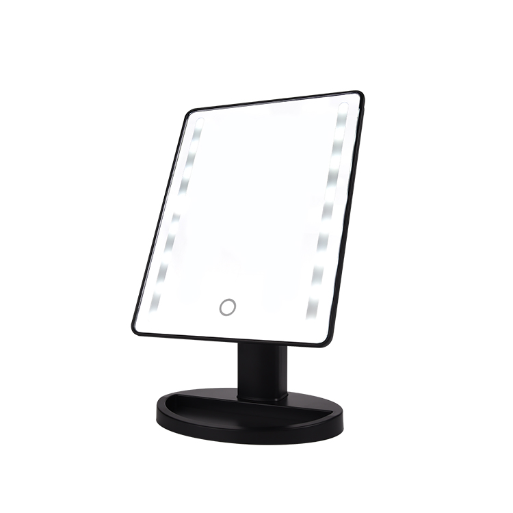 180 Degree Rotatable LED Travel Table Magnifying Cosmetic Mirror With Light