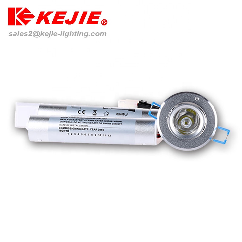 2019 Kejie 1W non-maintained recessed led emergency down light / spot light