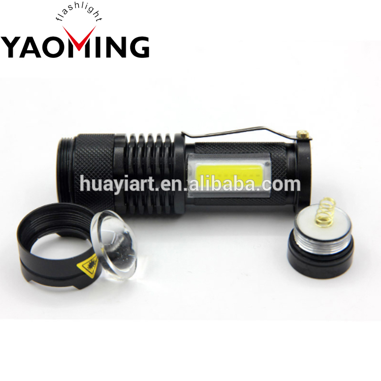 Portable Led Mini Tactical Flashlight With COB Light Torch