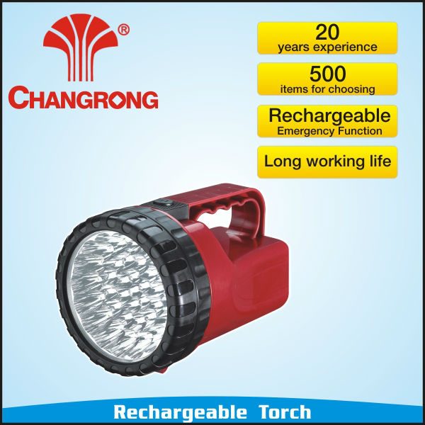 Rechargeable LED Flashlight Lantern Plug In Emergency Flash Light Camping Work