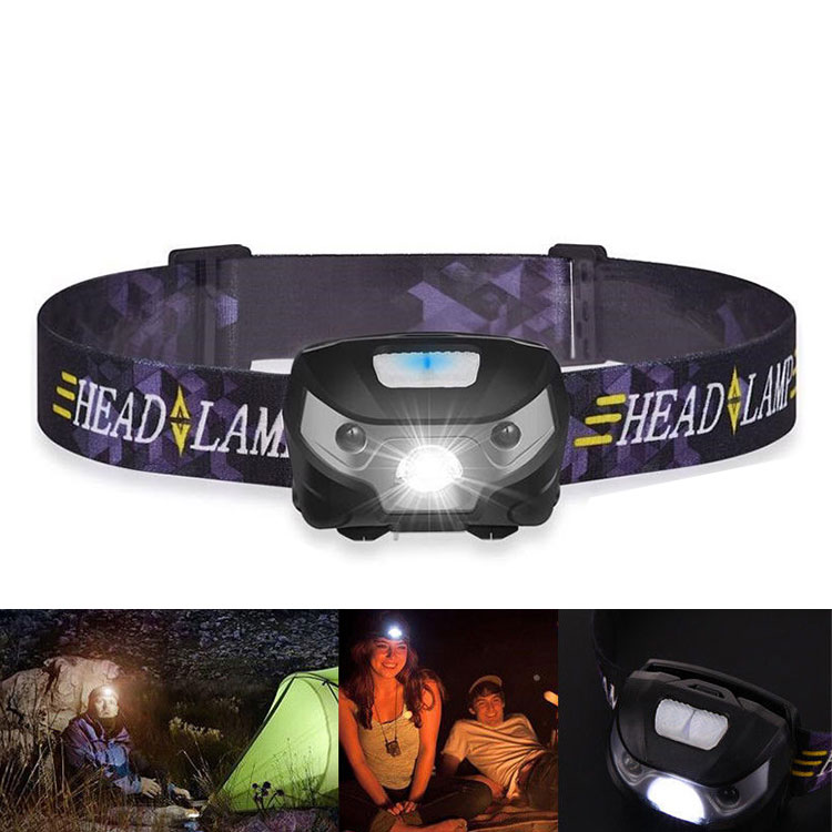 Adjustable Sensor Headlight Waterproof LED Head Lamp Hiking Flashlight